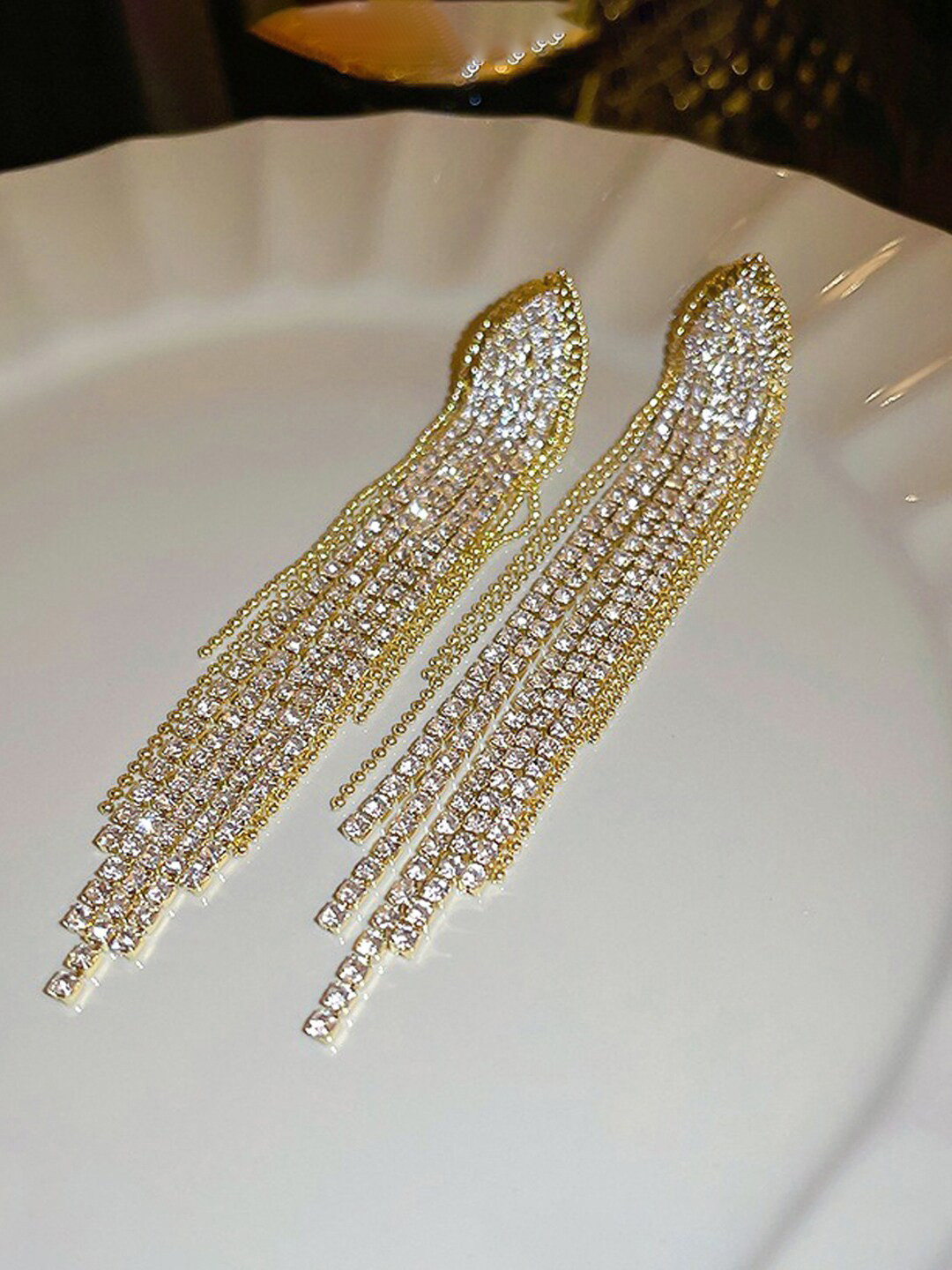 Jewels Galaxy Artificial Stones & Beads Contemporary Drop Earrings