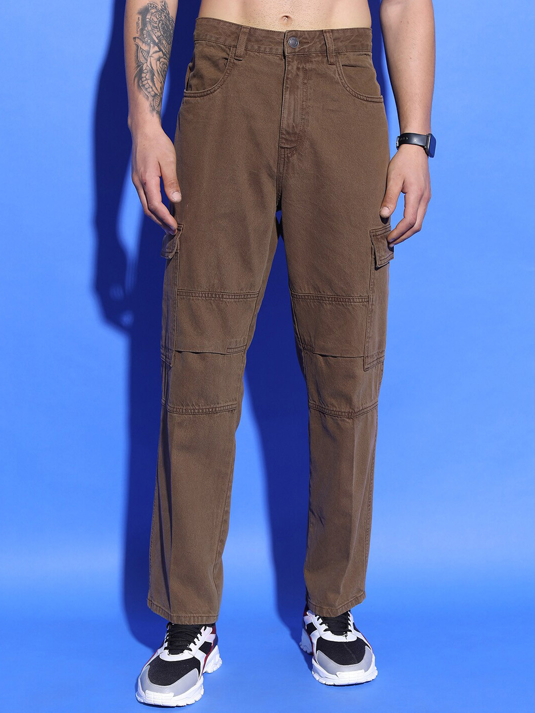 HIGHLANDER Men Clean Look Mid-Rise Straight Fit  Jeans