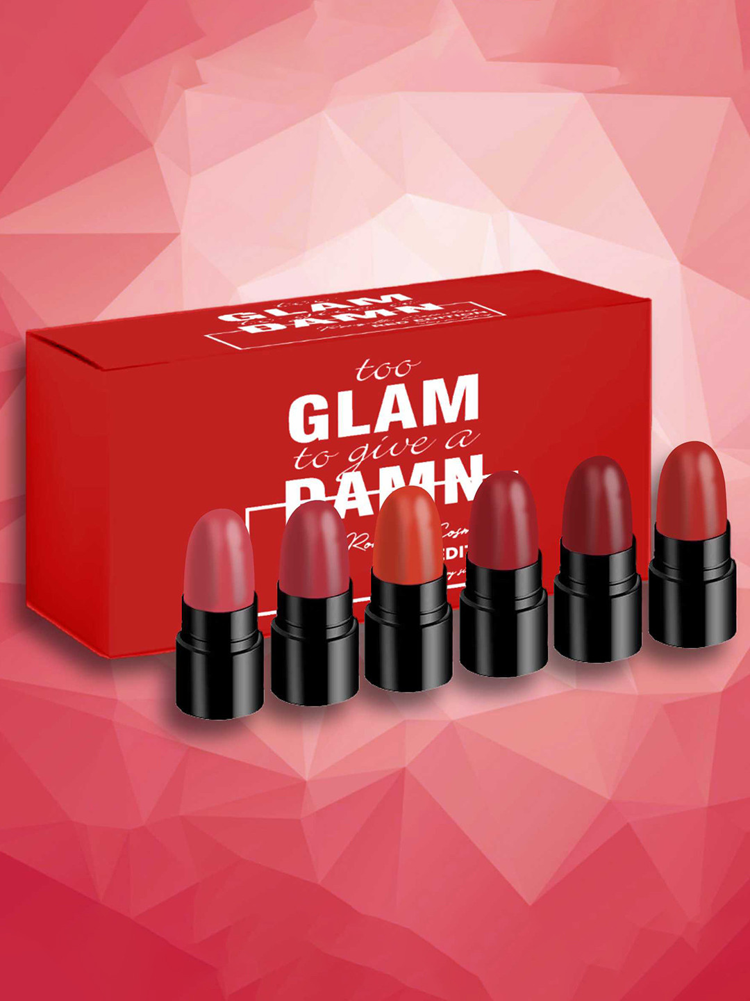 Ronzille Set of 6 Sexy Lippes Red Edition Mini Bullet Lipstick - 2g Each