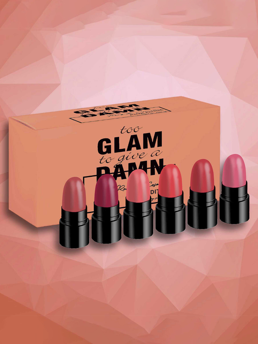 Ronzille Sexy Lippes Set of 6 Pink Edition Mini Bullet lipstick - 2g Each