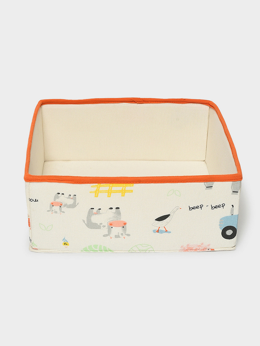 MiArcus Multipurpose Storage Basket/Organizer for  Kid's Small Items - White, 10x25x25 cm