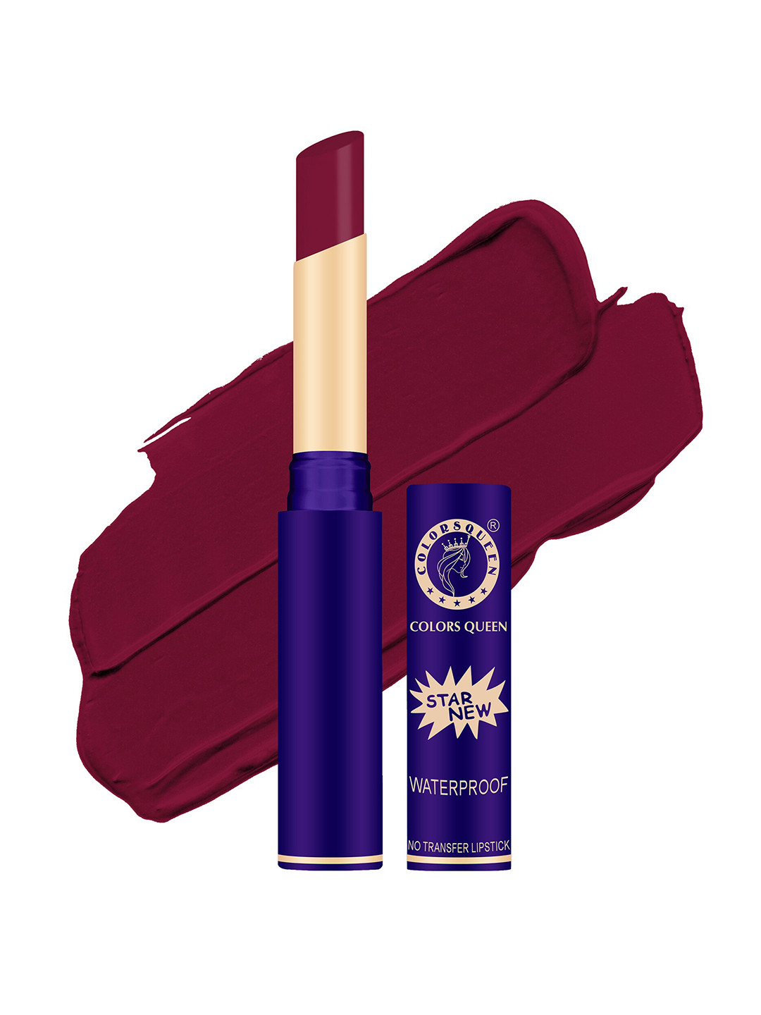 Colors Queen Star New  Lips Non-Transfer Waterproof Matte Lipstick 2g - Rich Mehroon 850