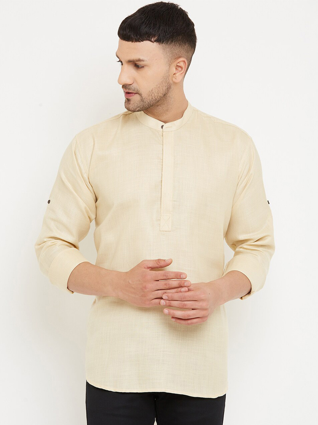 Armaan Ethnic Mandarin Collar Classic Opaque Casual Shirt