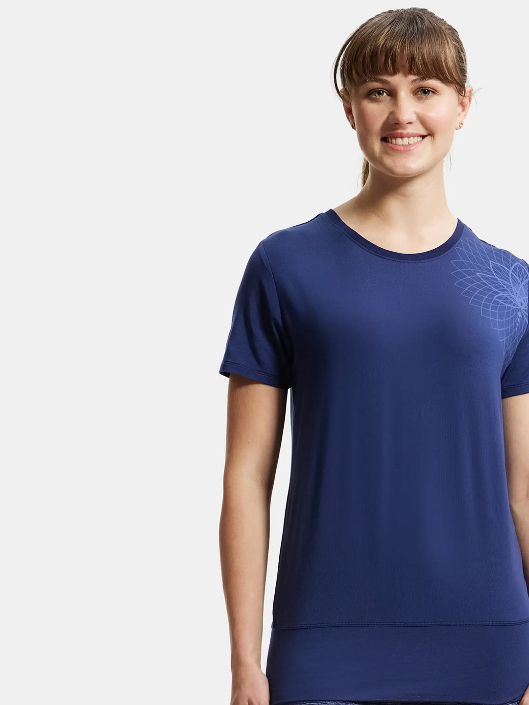 Jockey Tencel Lyocell Relaxed Fit Printed T-Shirt With StayFresh Treatment-JW52