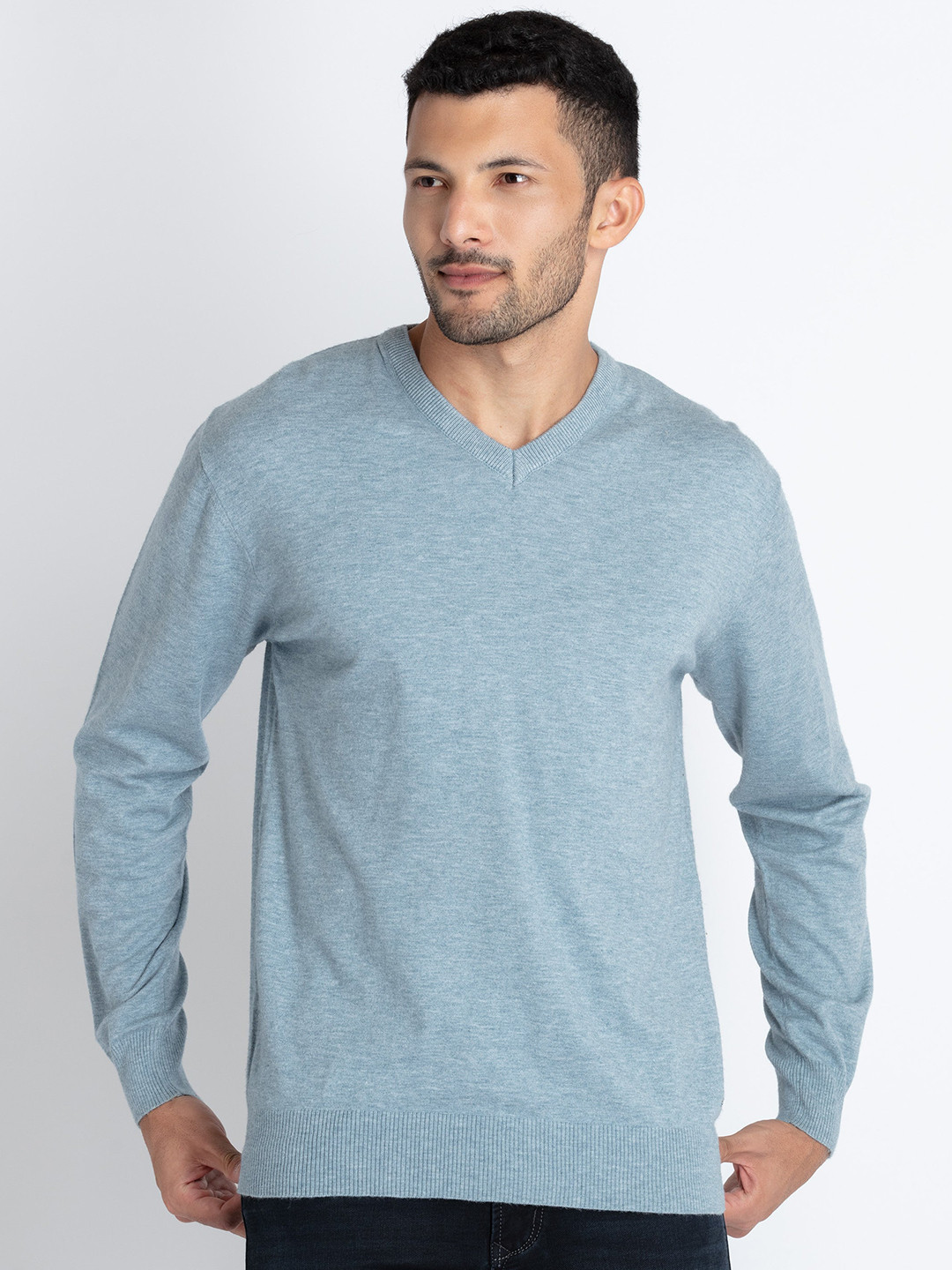 Status Quo V-Neck Pullover Sweatshirts