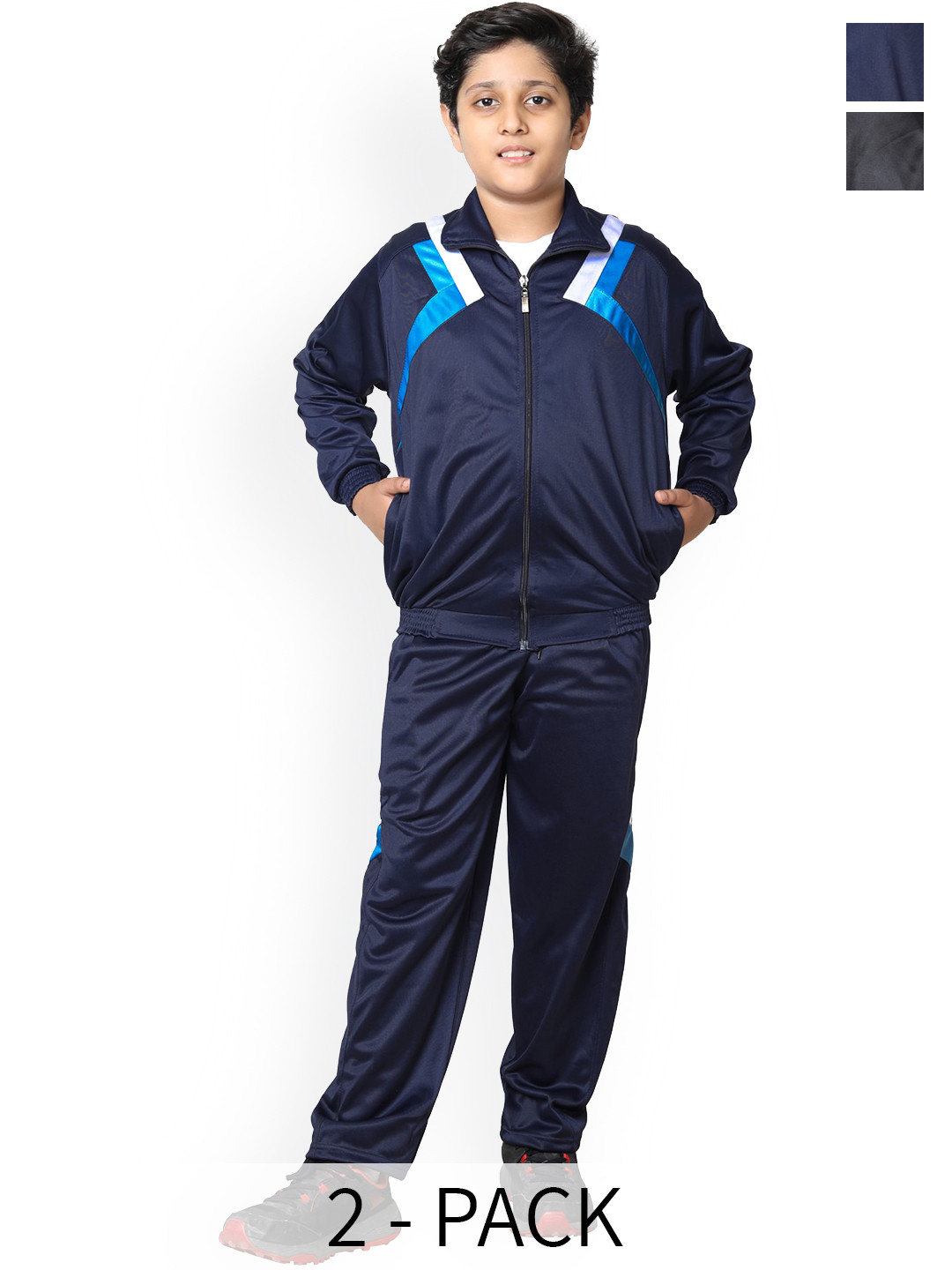 BAESD Boys Pack of 2 Mock Collar Tracksuits