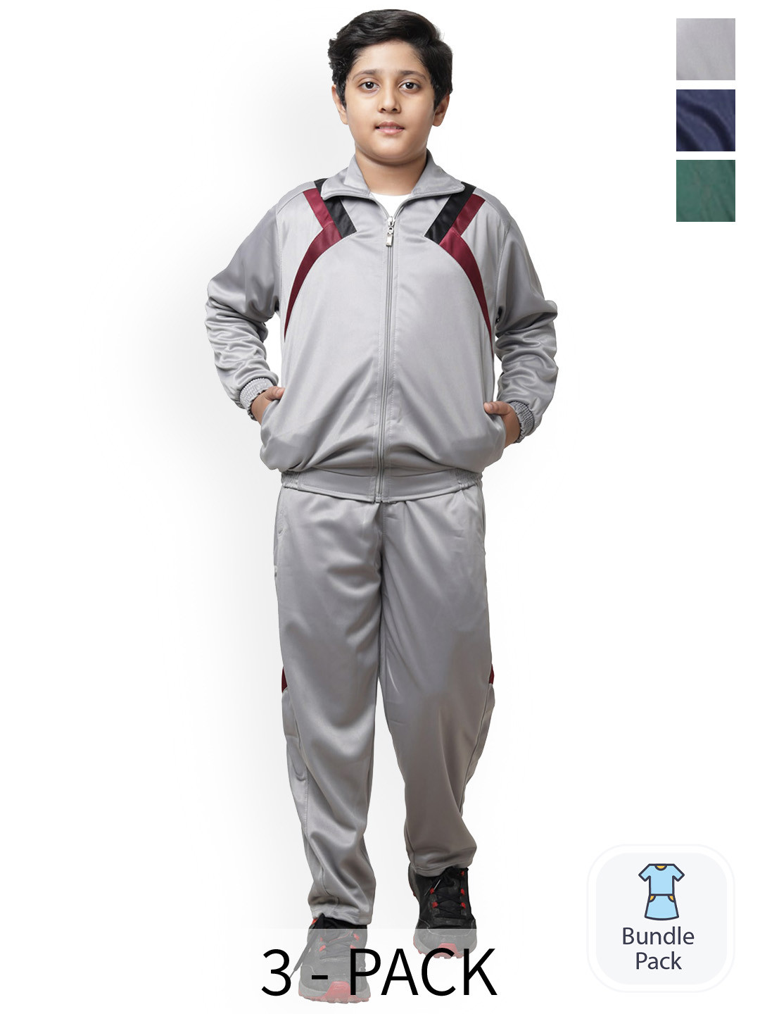 BAESD Boys Pack of 3 Mock Collar Tracksuits