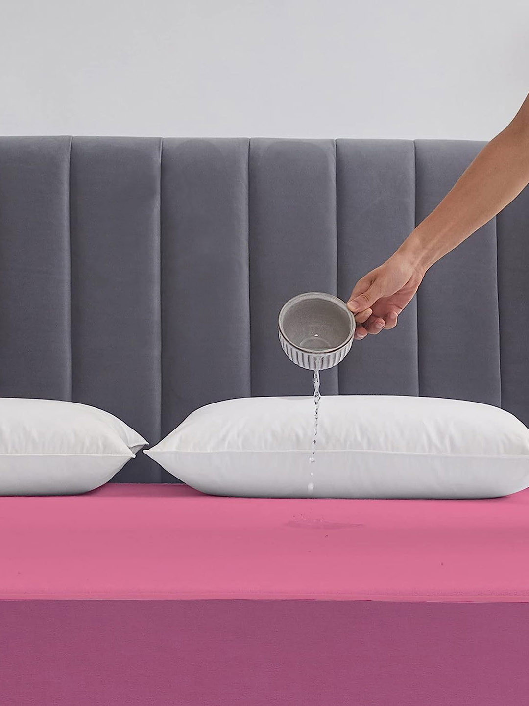Adbeni Pink 200 GSM Water Resistant Mattress Protector