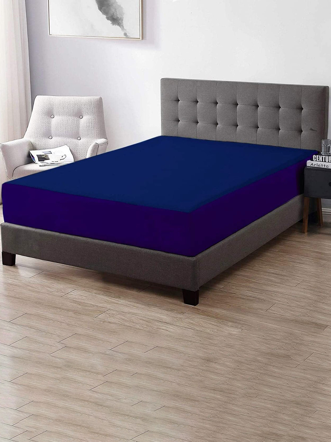Adbeni Blue 200 GSM Waterproof King Size Mattress Protector