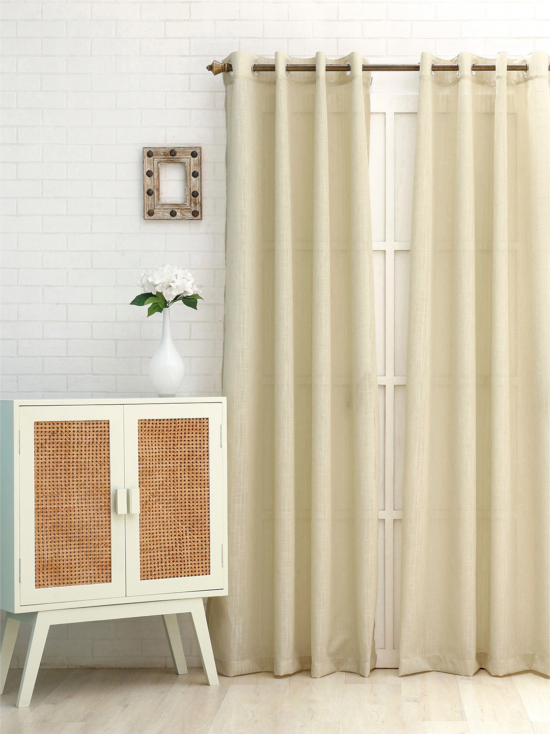 Ariana Green Sheer Door Curtain