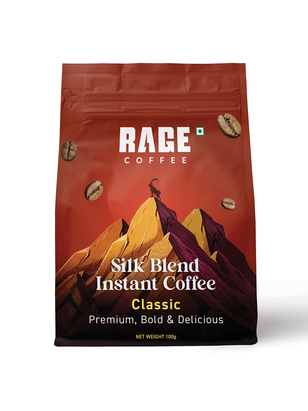 Rage Coffee Premium Silk Blend Classic Instant Coffee-100 gms