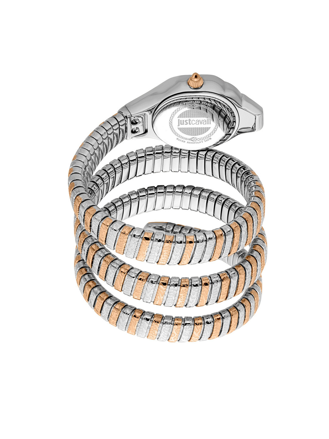 Just Cavalli Women TexturedStainless Steel Wrap Around Straps Analogue Watch JC1L271M0065