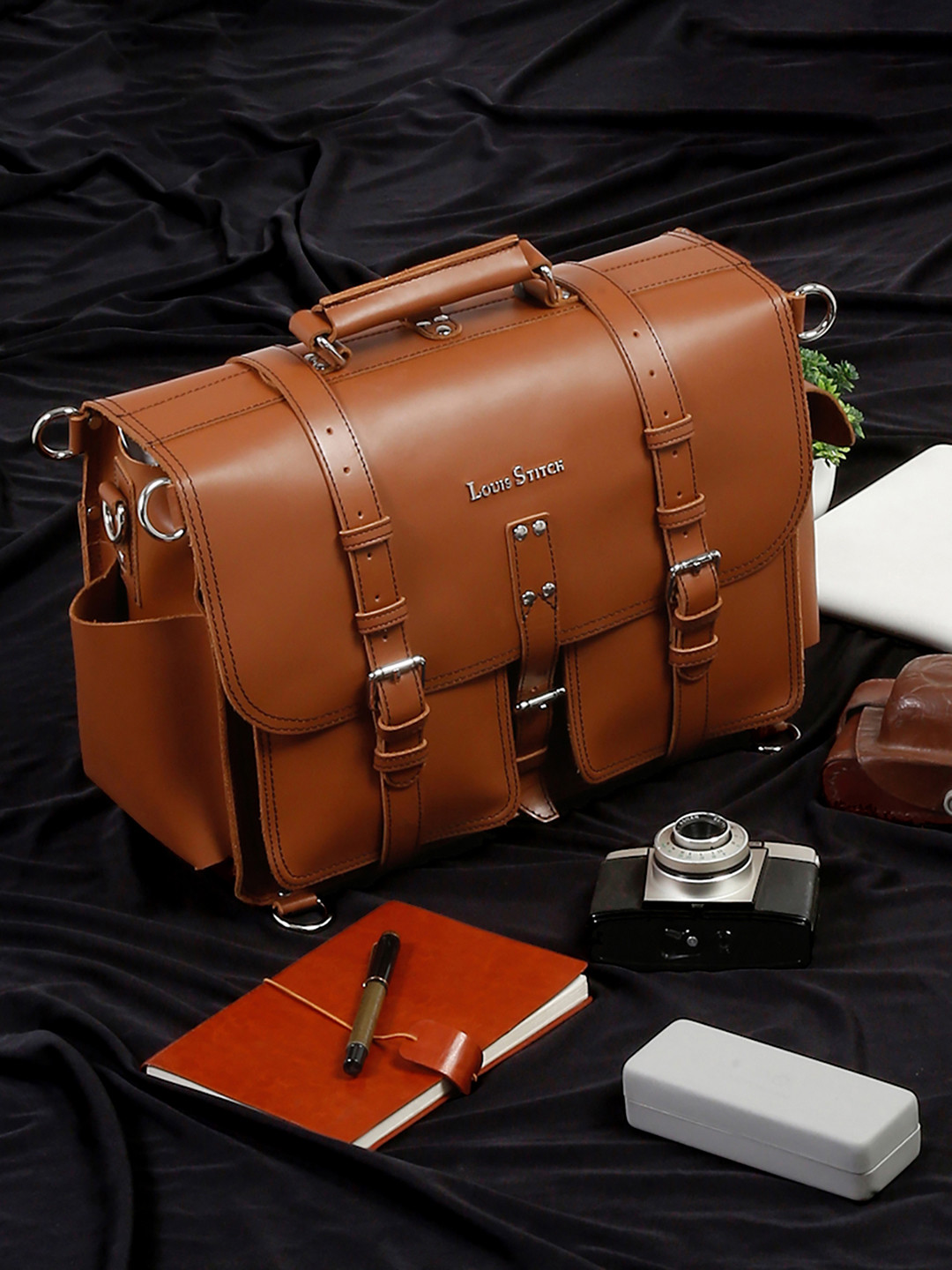 LOUIS STITCH Unisex Leather Laptop Bag