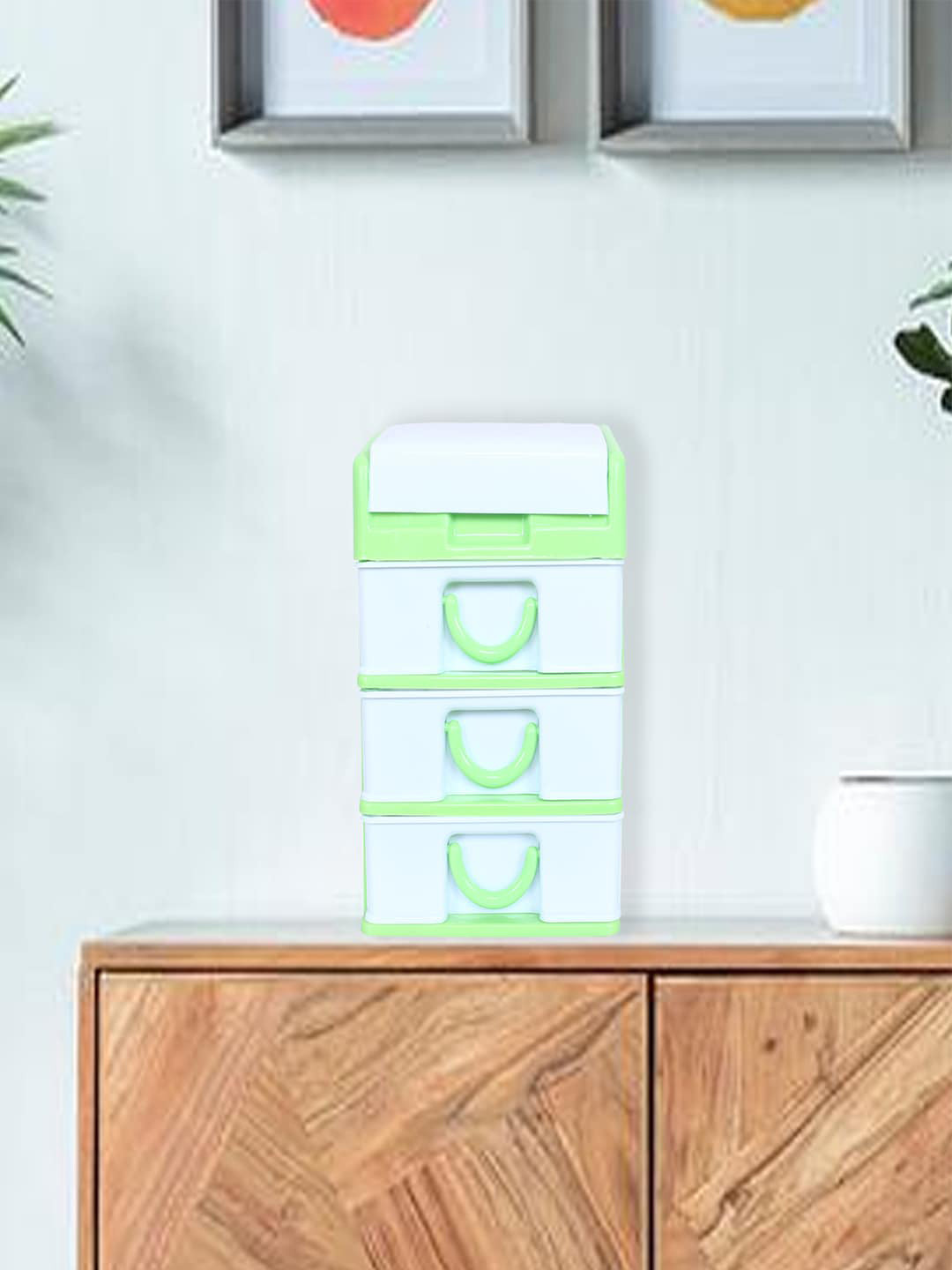 Kuber Industries Green Cabinet Storage  Organisers