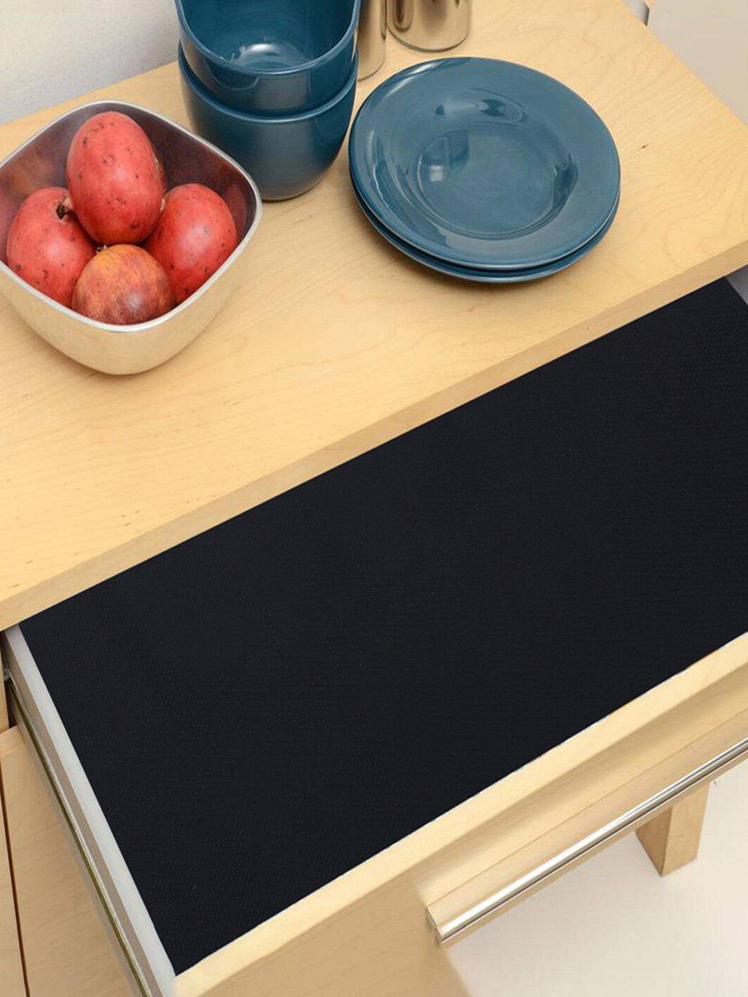 Kuber Industries Black Self-Design Shelf Liner