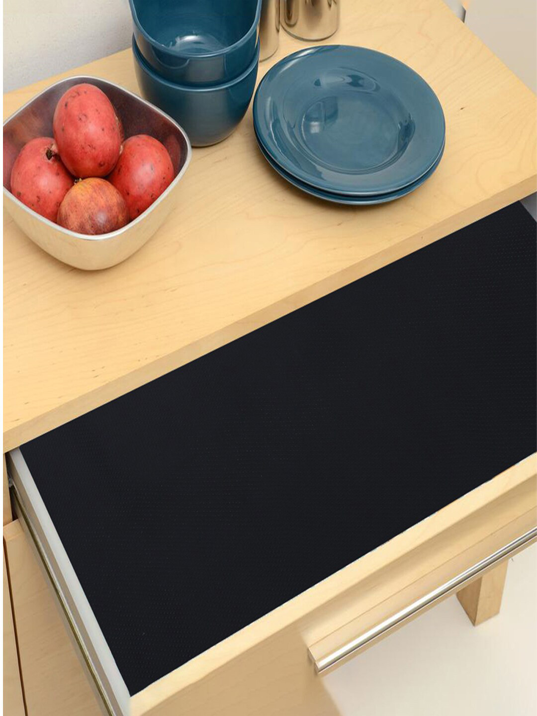 Kuber Industries Black Self-Design Shelf Liner