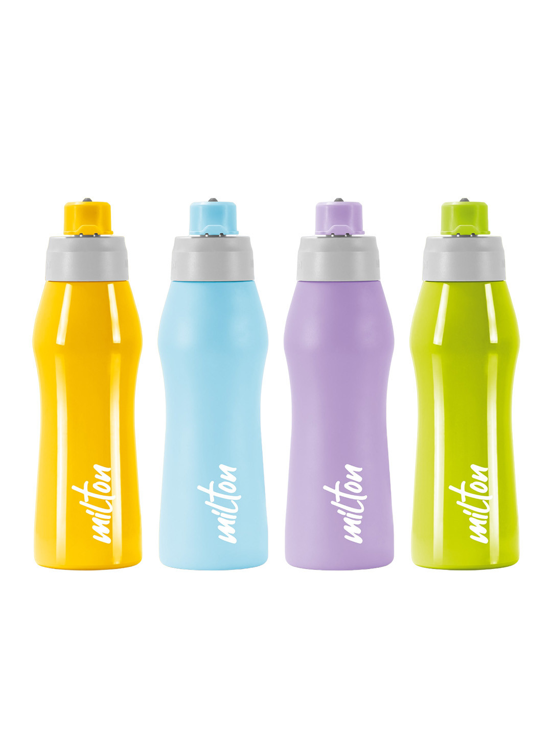 Milton Active 750 Assorted Set Of 4 Stainless Steel Water Bottle 620 ML Each