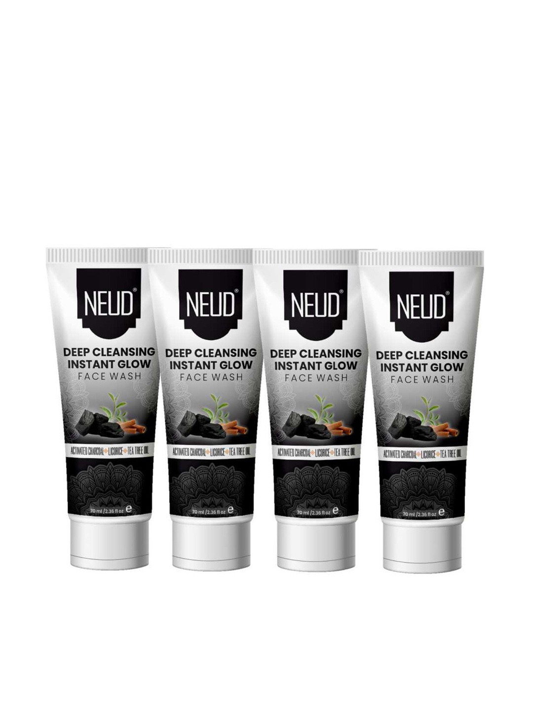 NEUD Deep Cleansing Instant Glow Set Of 4 Face Wash 70 ml Each