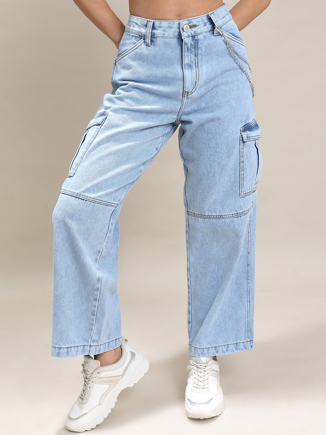 Tokyo Talkies Women Relaxed Fit Clean Look Cargos