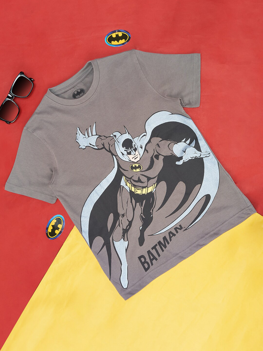 Pantaloons Junior Boys Superhero Batman Graphic Printed Cotton T-Shirt