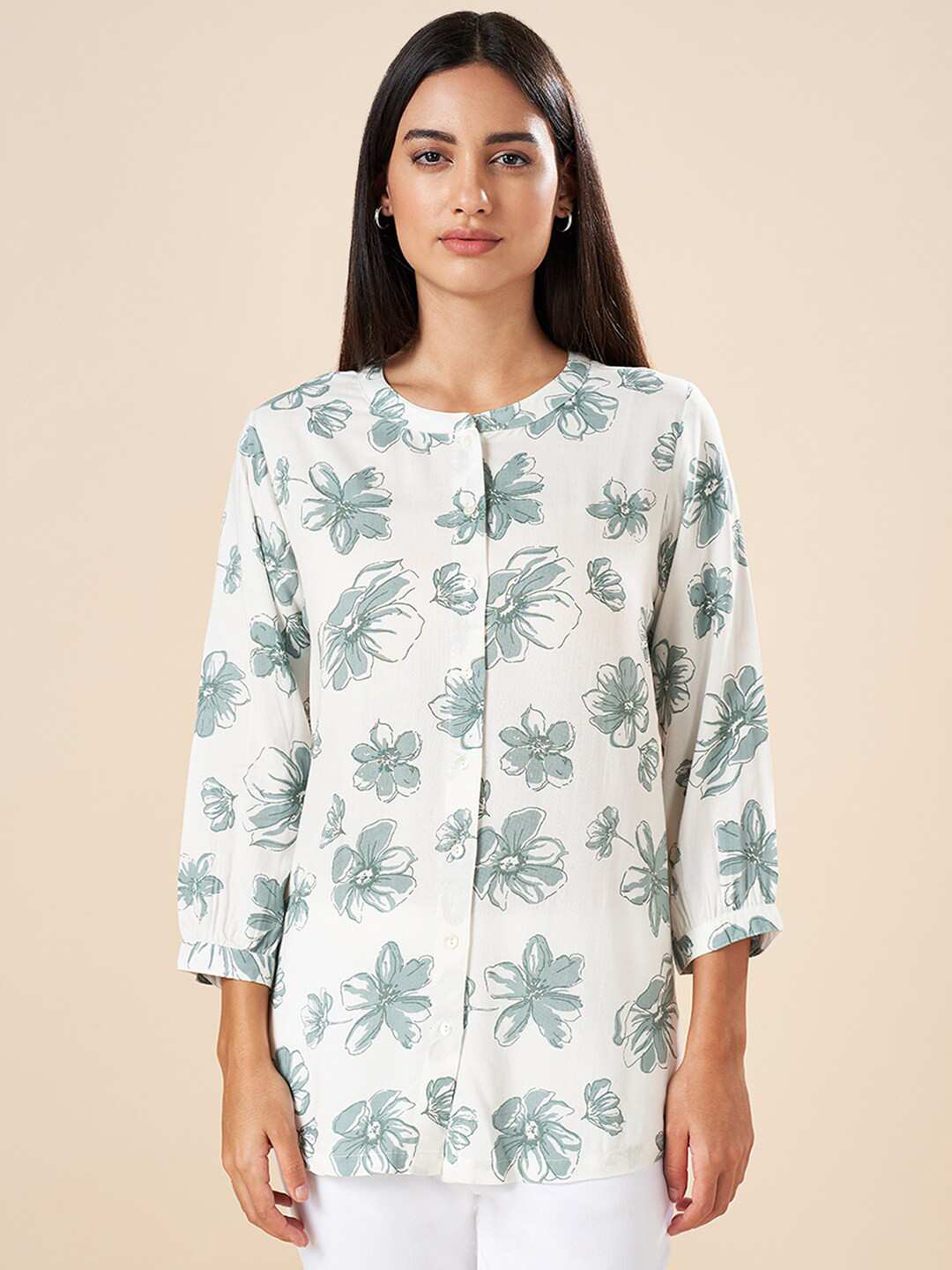 AKKRITI BY PANTALOONS Floral Printed Tunic