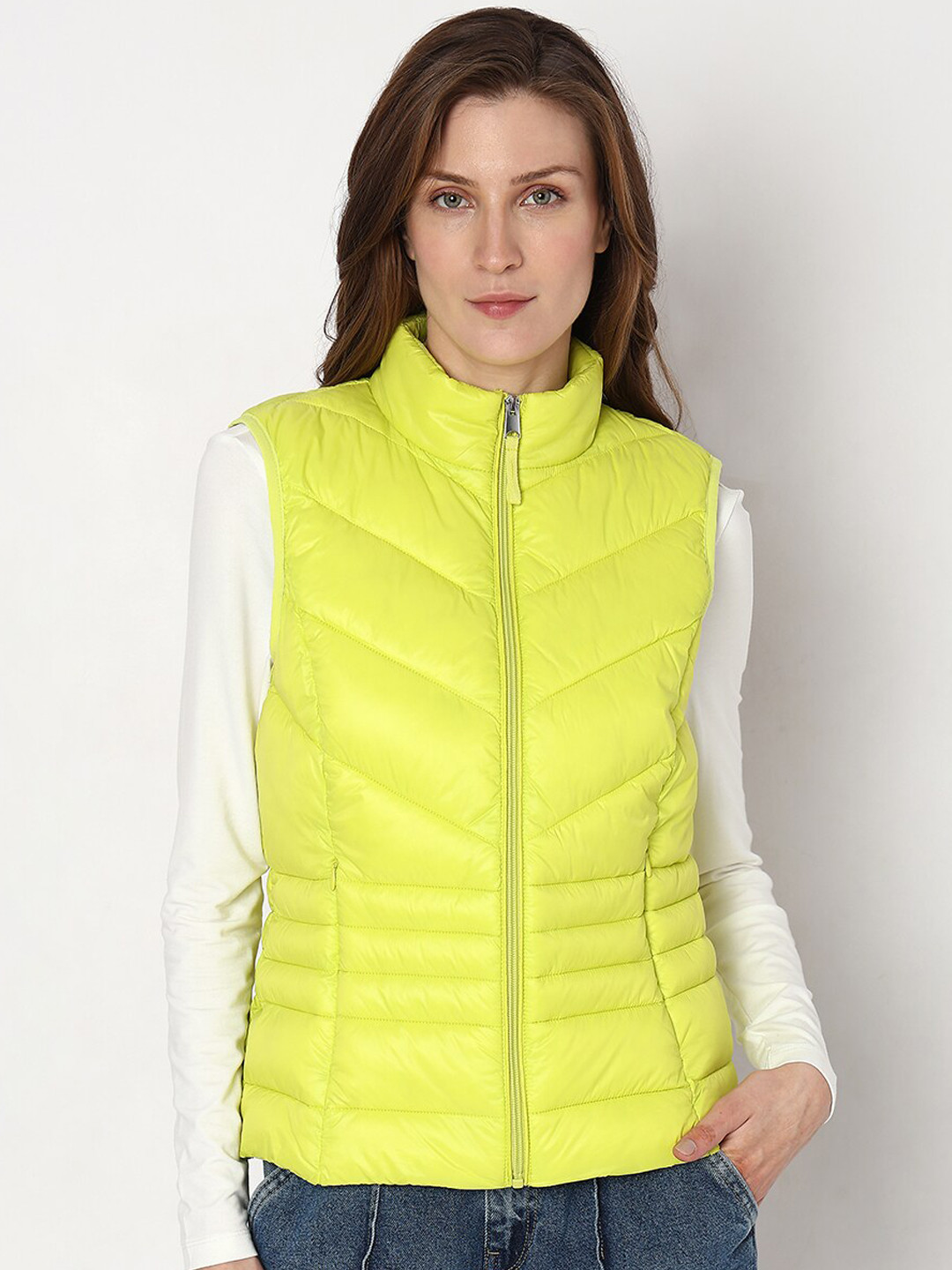 Vero Moda Mock Collar Sleeveless Puffer Jacket