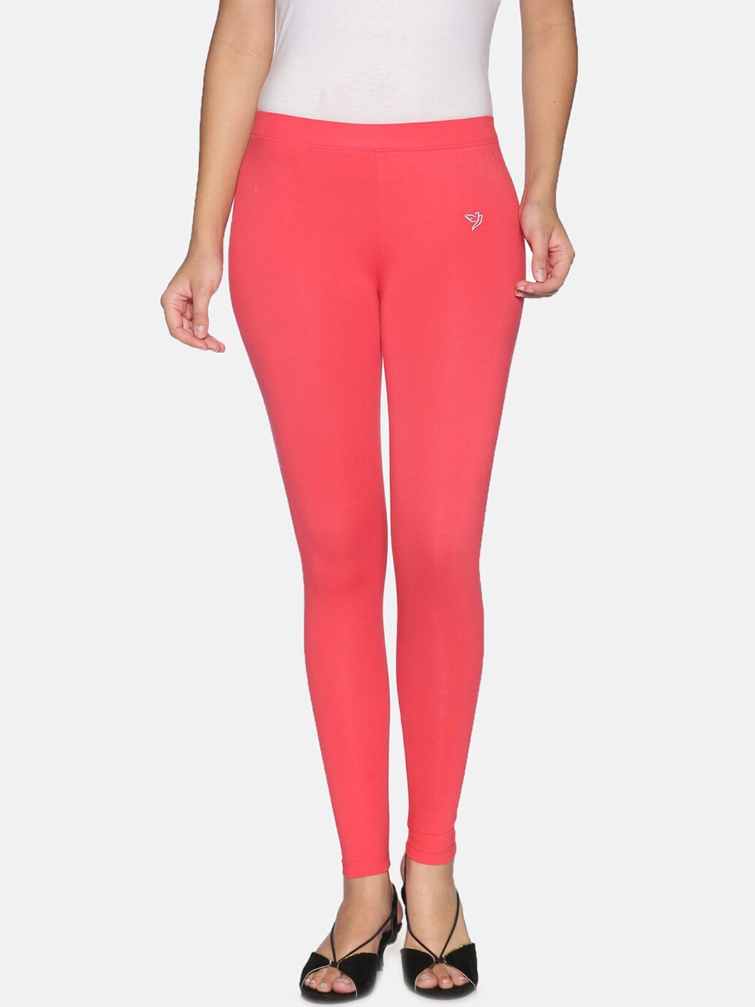 Twinbirds Rose Red Solid Ankle Legging