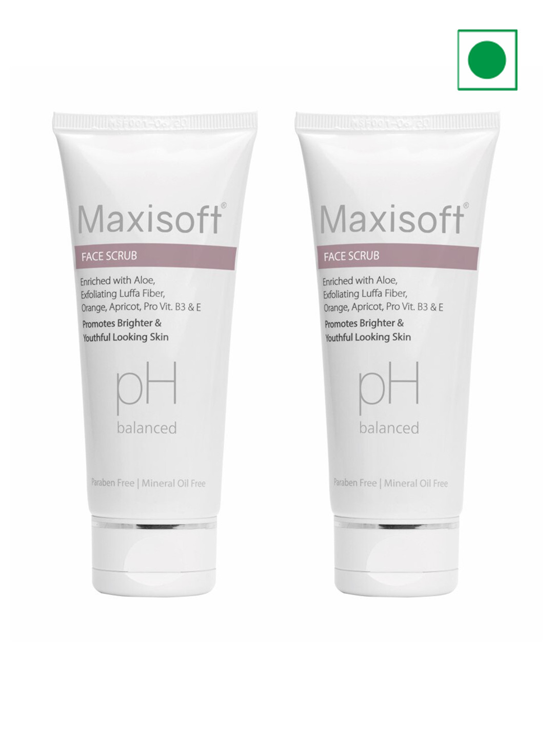 Maxisoft Set Of 2 pH Balanced Face Scrub 100 g Each