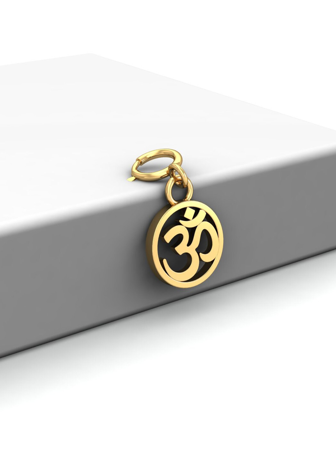 KUBERBOX 18K Gold OM-Charm Pendant - 0.41 gm