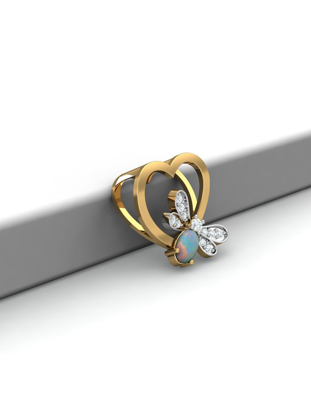 KUBERBOX 18KT Gold Flyphoria Pendant Diamond - 0.81g