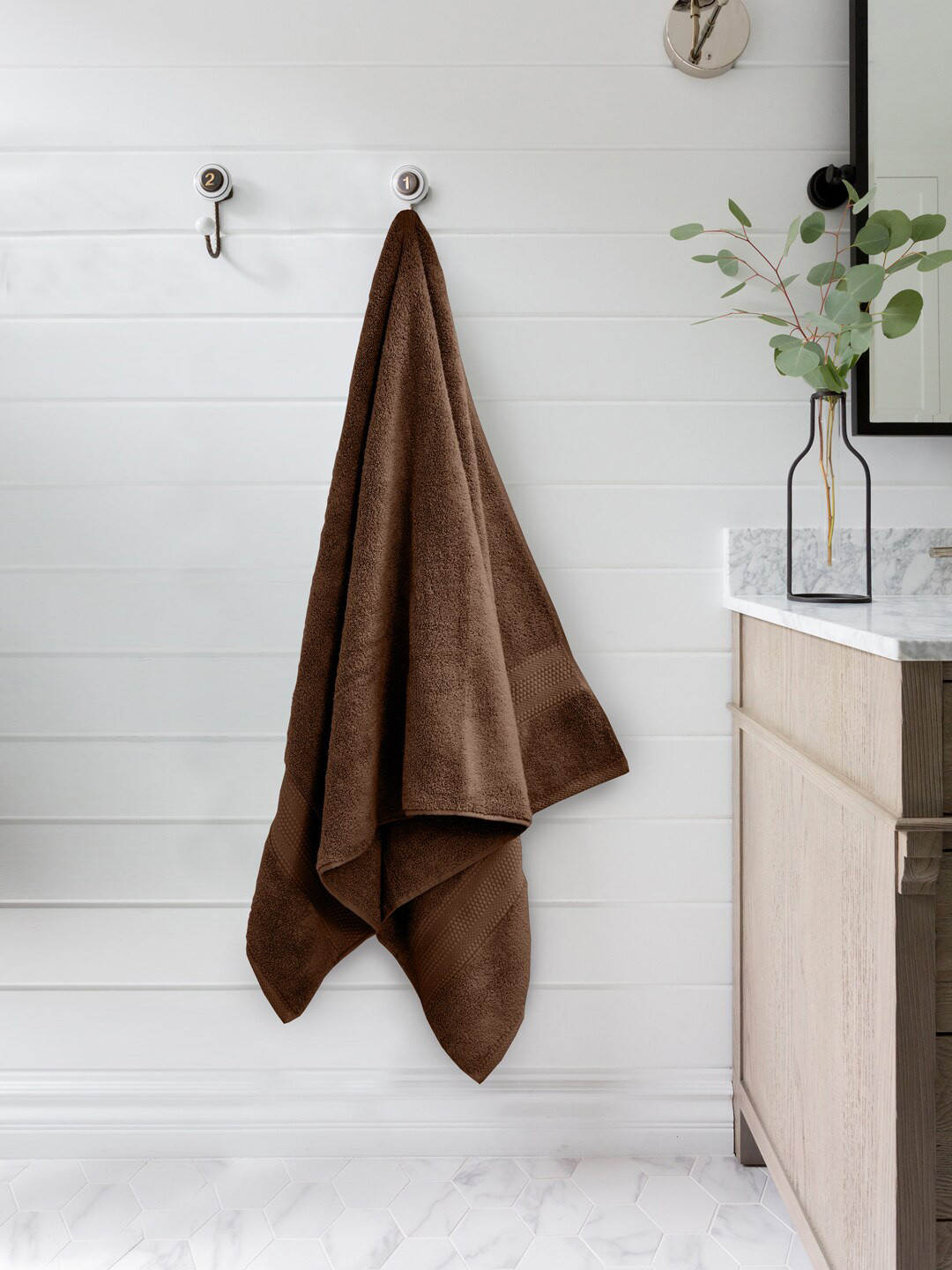 Home Fresh Ultrx Brown 650 GSM Pure Cotton Super Soft Bath Towel