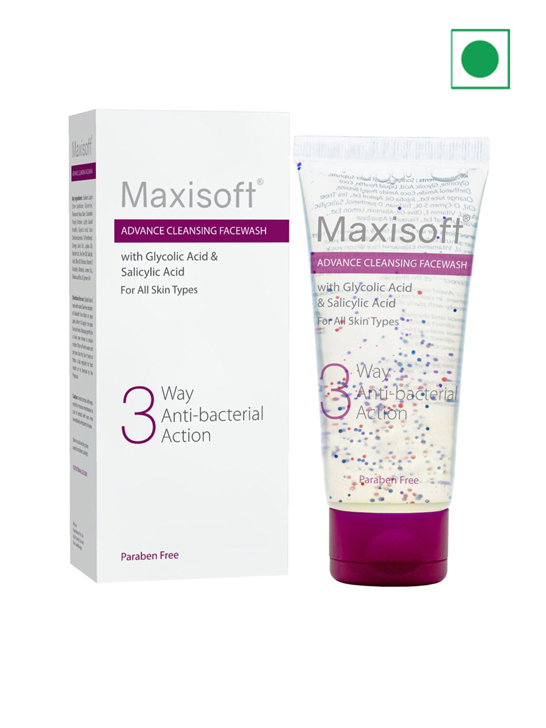 Maxisoft 3 Way Anti Bacterial Action Face Wash - 100ml