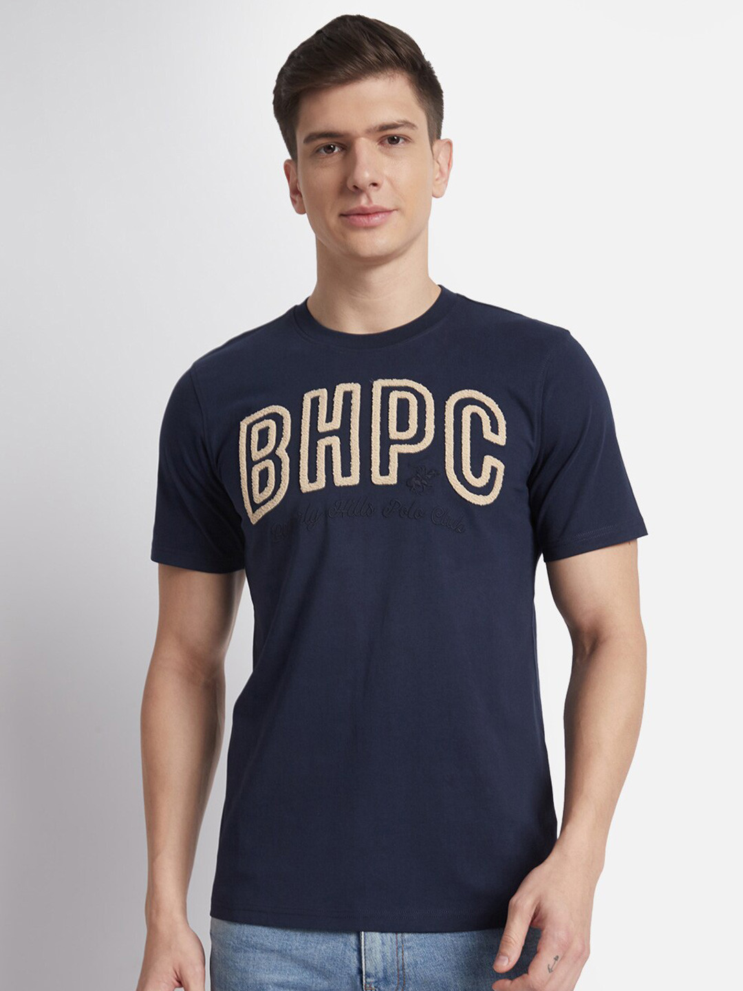 Beverly Hills Polo Club BHPC Arch Pure Cotton Round Neck T-shirt