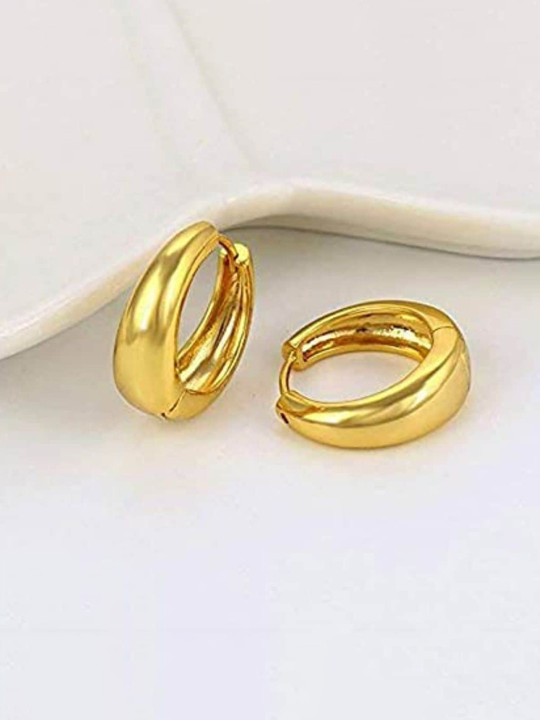 KRYSTALZ Set Of 2 Piece Gold-Plated Circular Hoops