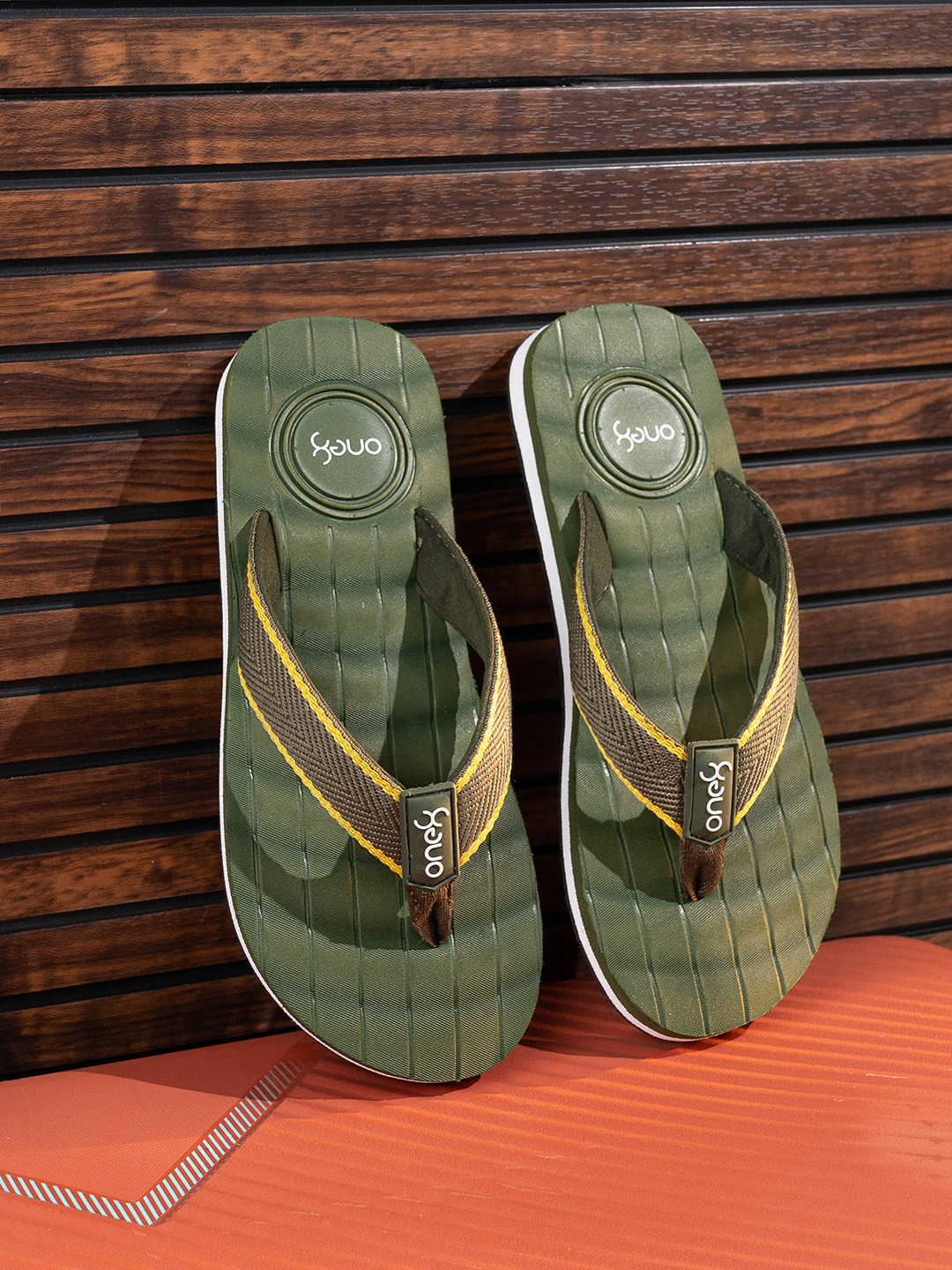 One8 Men Anti-Skid Sole Water Resistant Thong Flip-Flops