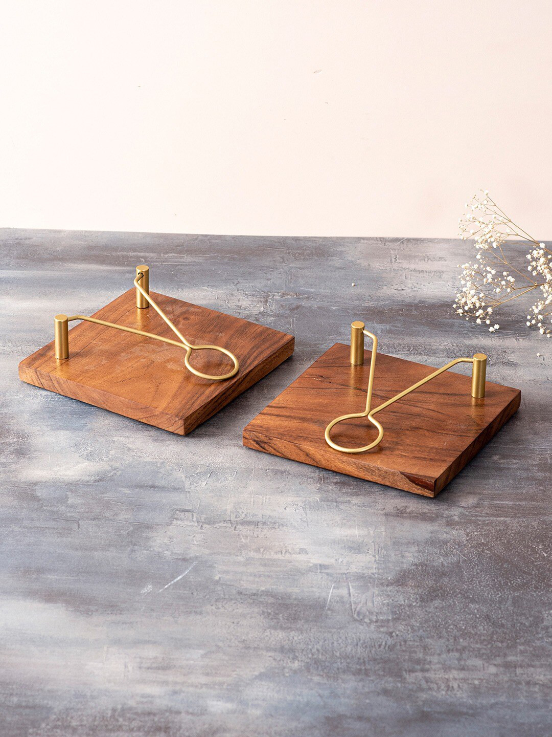 nestroots Brown 2 Pieces Tissue Holder Set