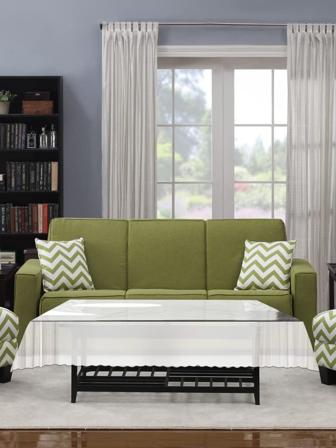 Dakshya Industries Transparent 4-Seater Center Table Cover