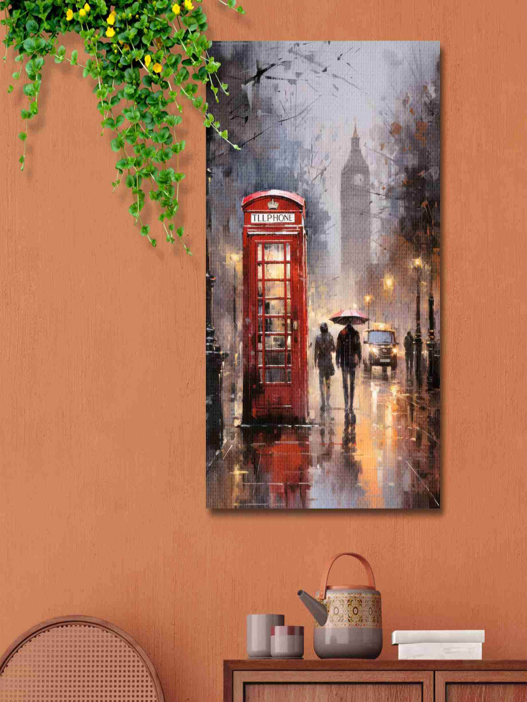 SAF Black Canvas Wall Living Room Rectangle Potrait Paintings Wall Art -35.83 x 24.02In