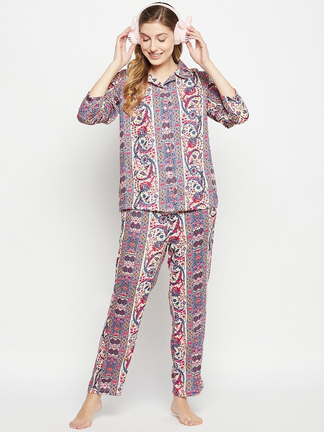 Nuwah Ethnic Motifs Printed Night Suit