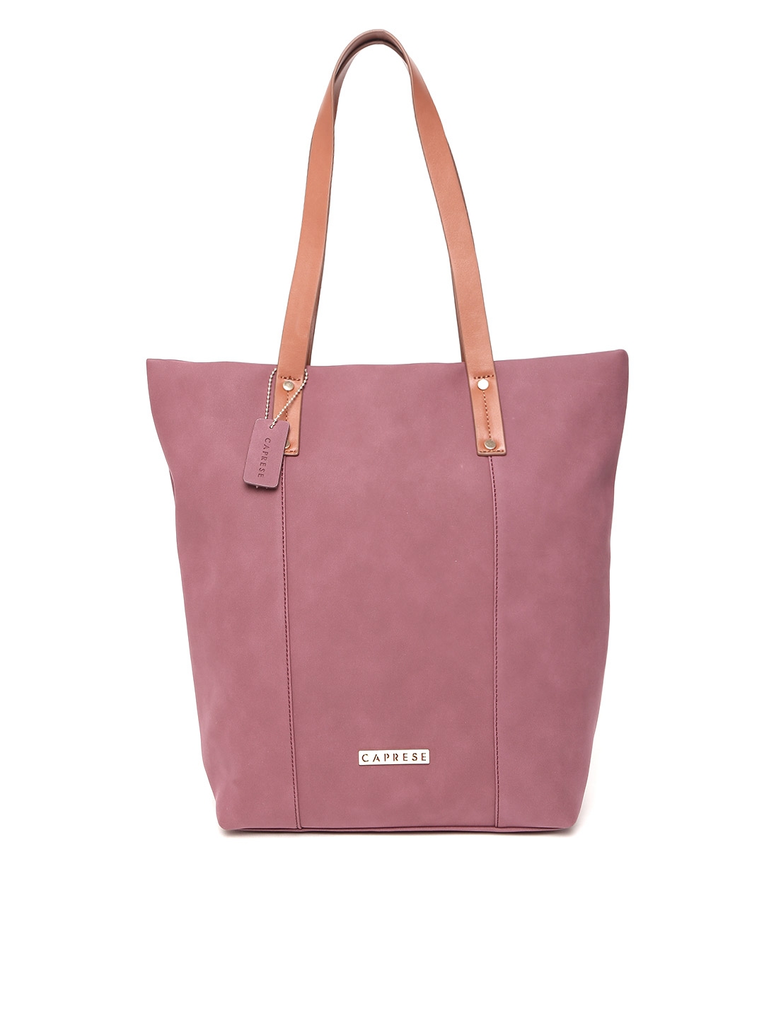 Caprese Burgundy Solid Tote Bag