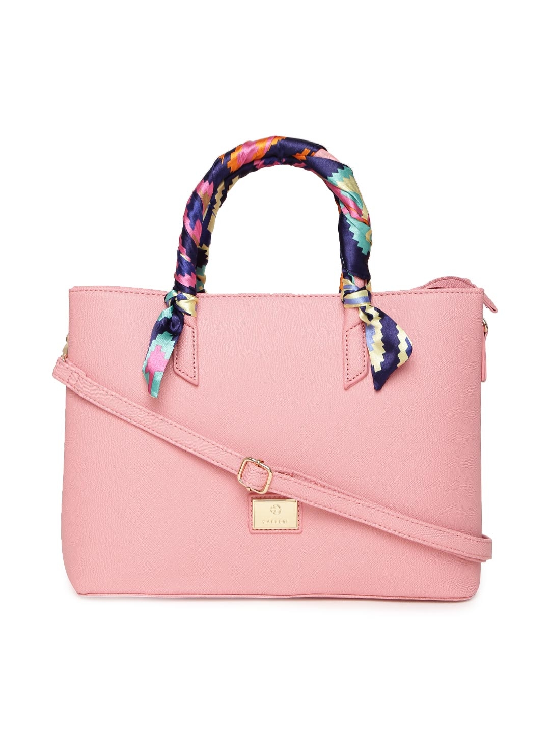 Caprese pink solid store handheld bag