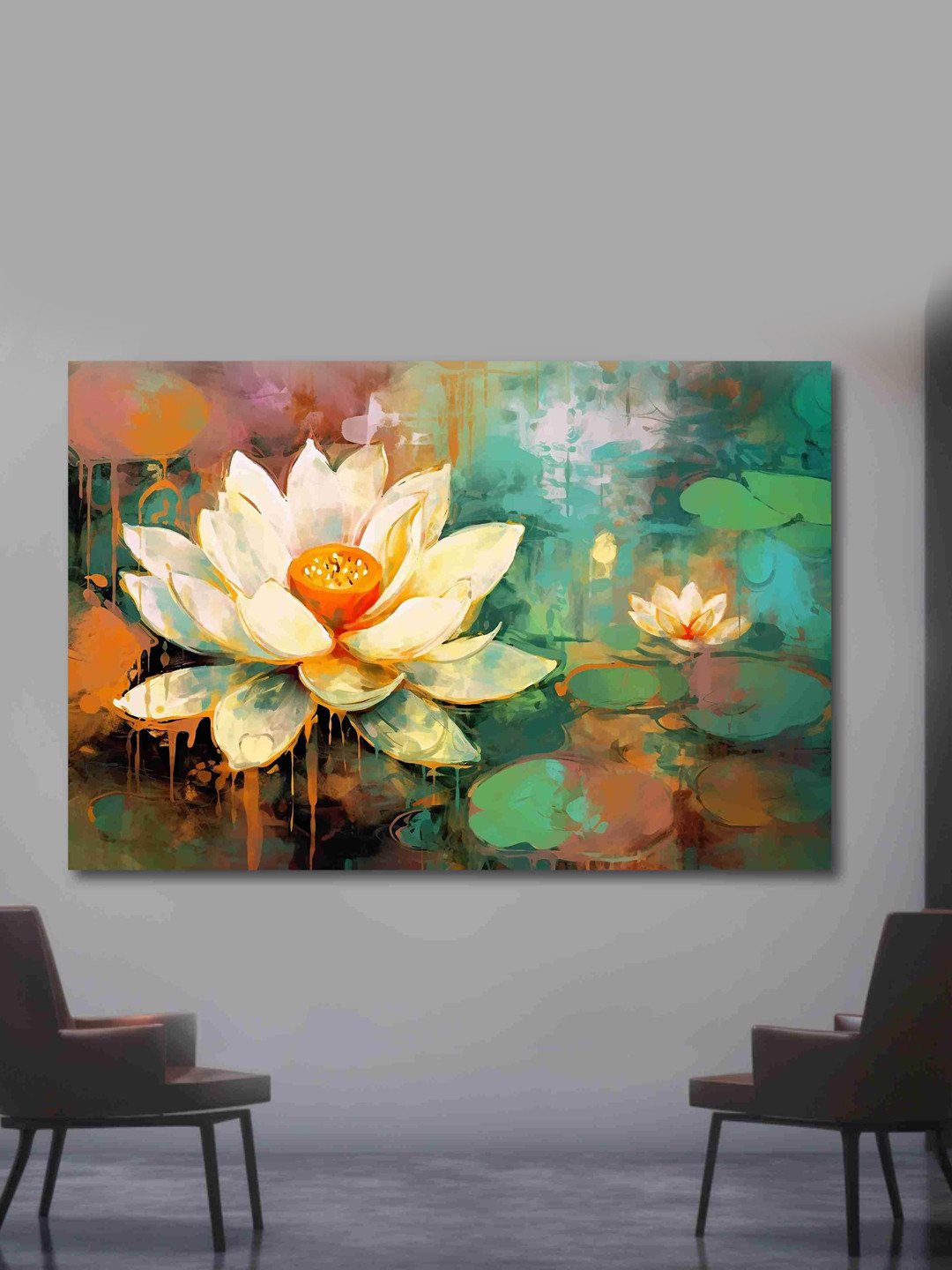 SAF Off White Canvas Wall Living Room Rectangle Potrait Paintings Wall Art -36 x 24In