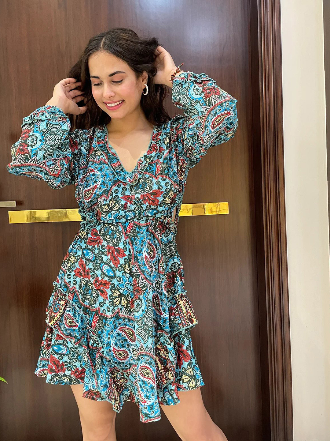 smisingbee Floral Print Mini Dress