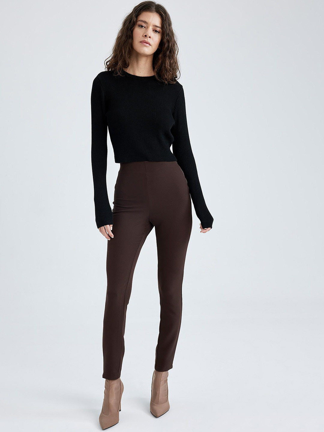 DeFacto Women Slim Fit Smart Cigarette Trousers