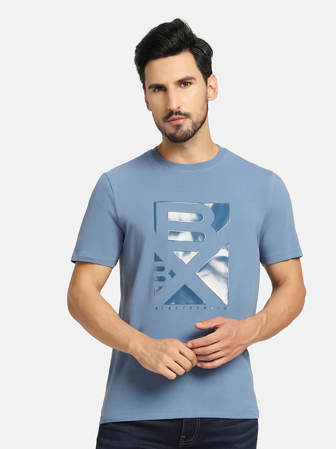 Blackberrys Graphic Printed Slim Fit T-shirt