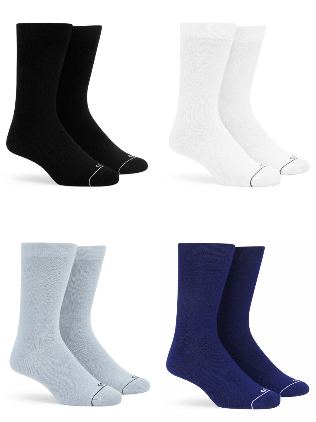Dynamocks Pack Of 4 Anti-Bacterial Crew-Length Socks