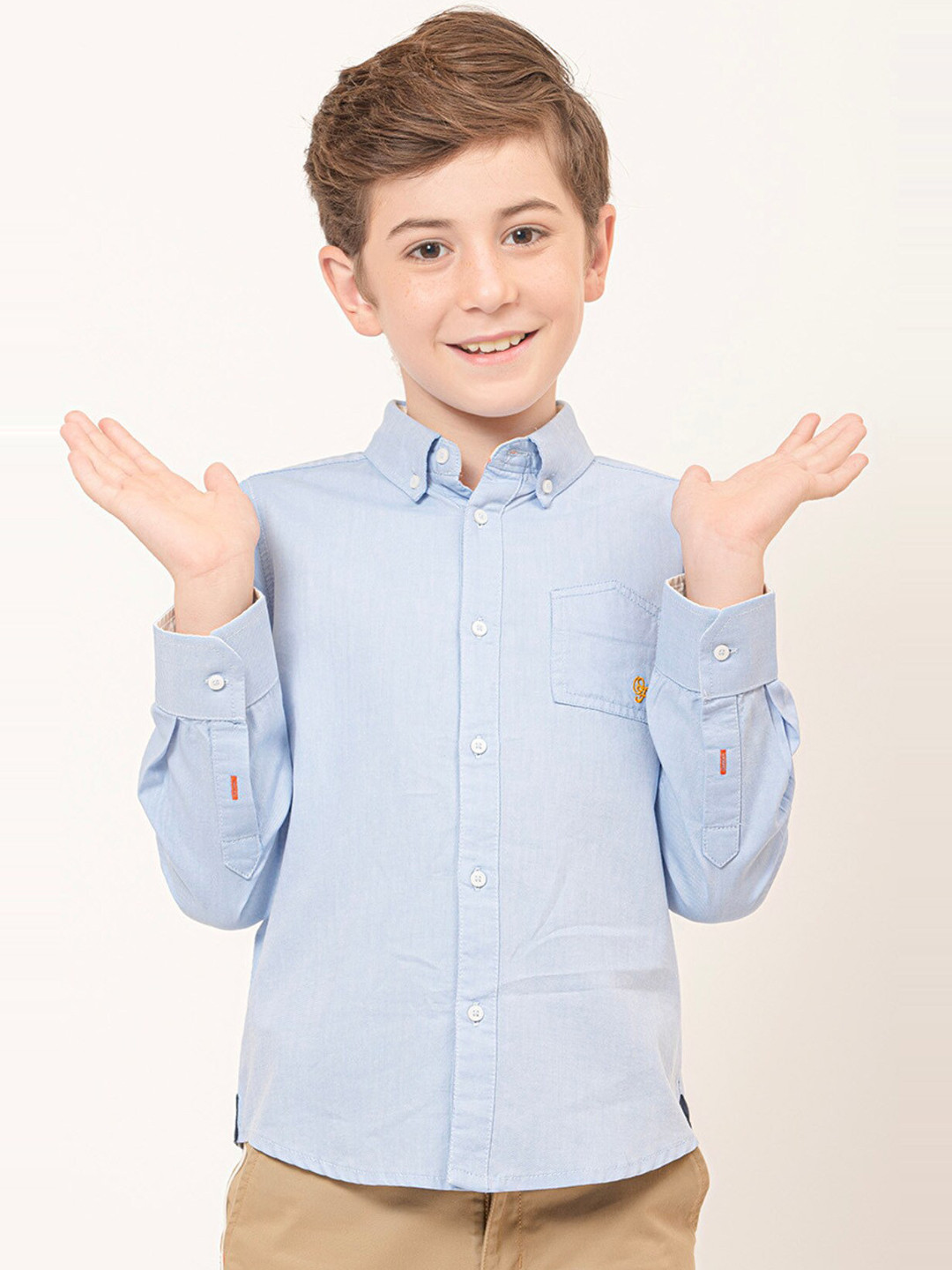 One Friday Boys Relaxed Button-Down Collar Cotton Shirt