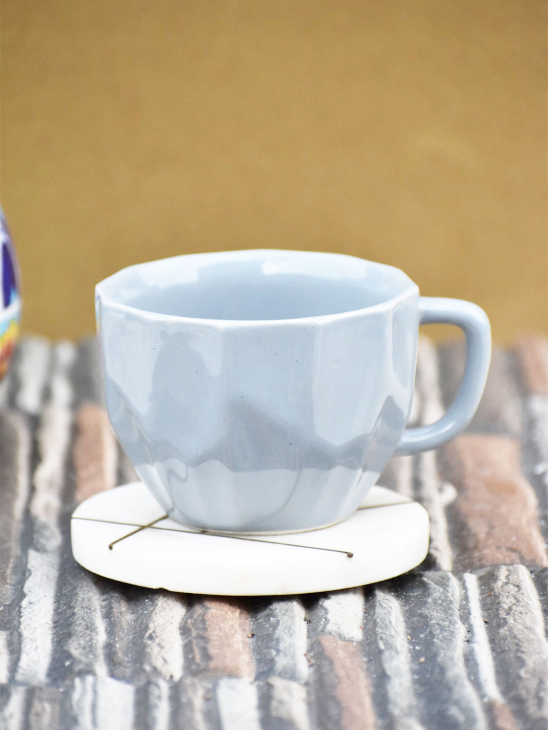 Folkstorys Rakshabandhan Gift Grey Textured Ceramic Microwave Safe Mug-500ml