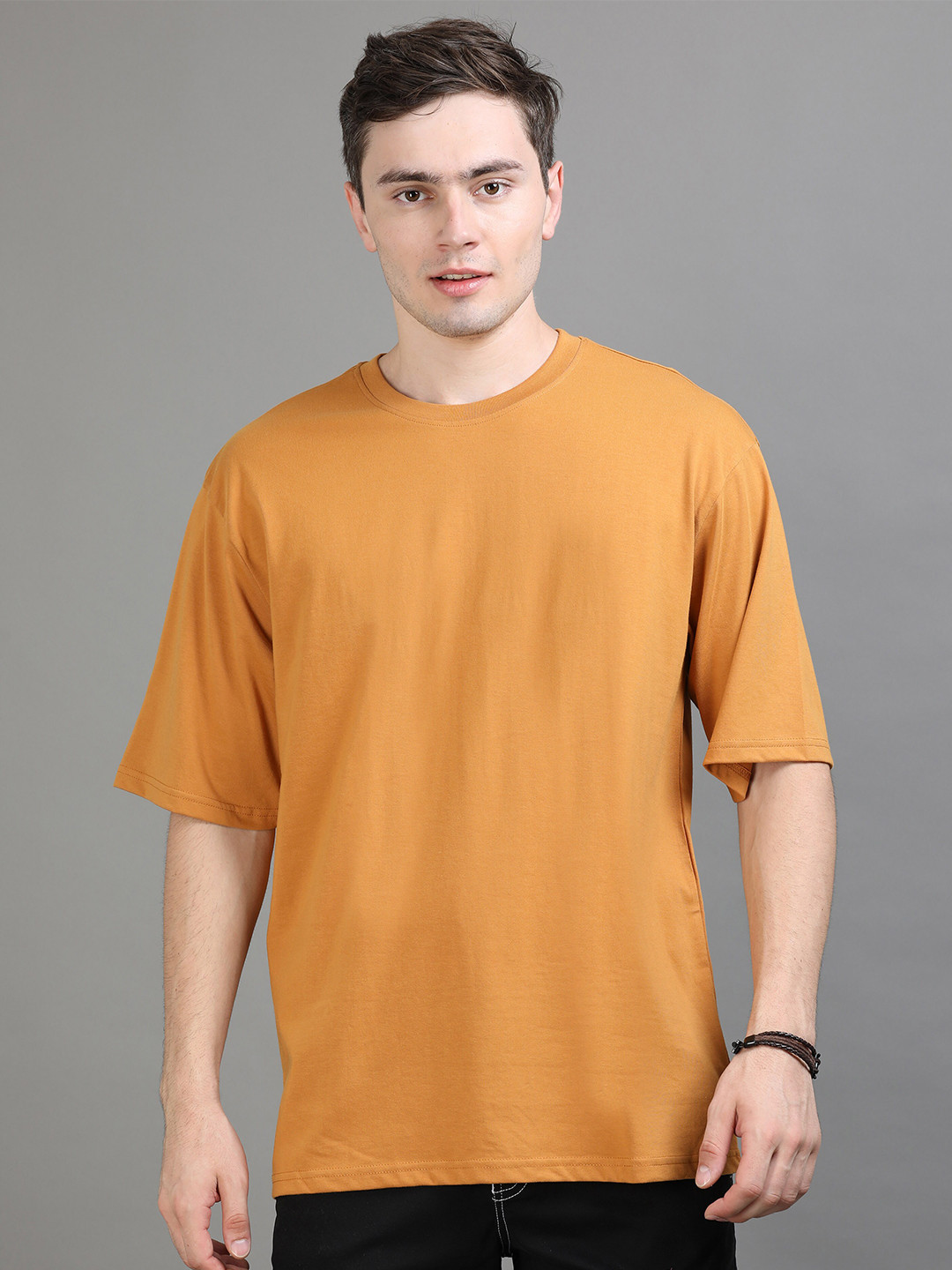 Bushirt Oversized Drop-Shoulder Sleeves Pure Cotton Casual T-shirt