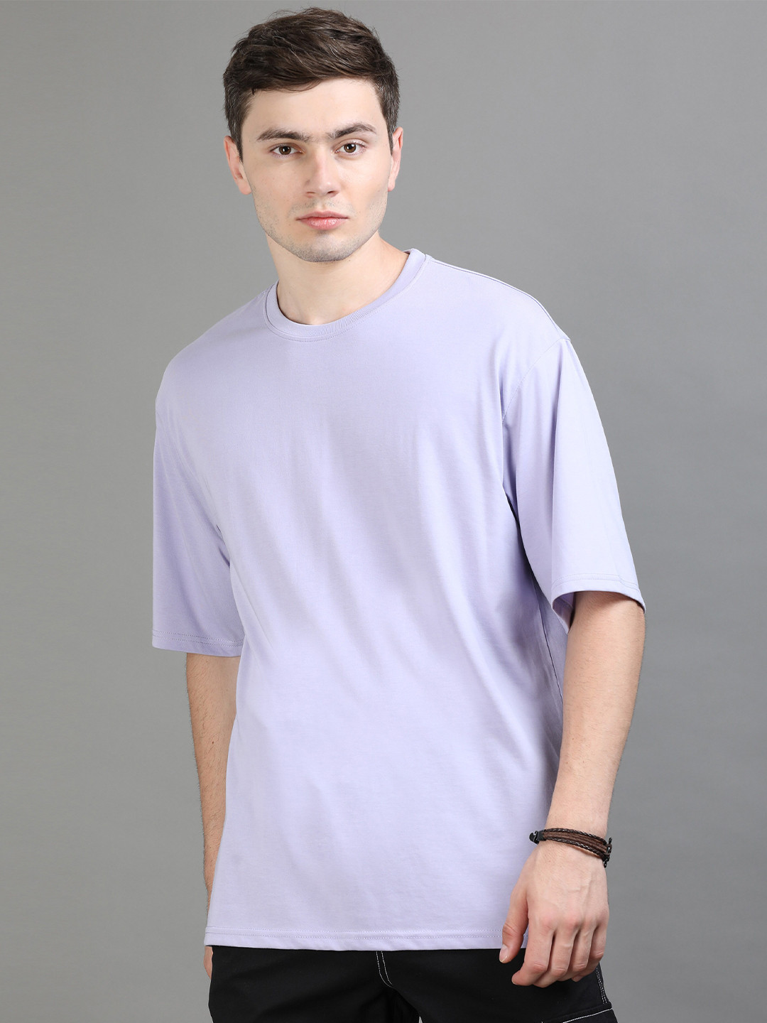 Bushirt Drop-Shoulder Sleeves Oversized Pure Cotton T-shirt